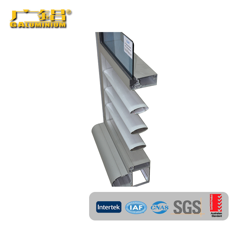 Profil aluminium tingkap Louver